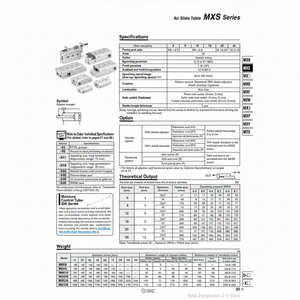 SMC Pneumatics Air Slide <b>Table</b> MXS8-20 - Product Image 1