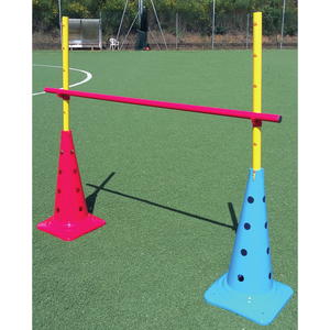 ชุดอุปกรณ์ฝึกความคล่องตัวแบบ Crossbar พร้อมกรวย 2 ชิ้น ขนาด 50 ซม. และเสา 2 ชิ้นแบบปรับระดับได้ พร้อมคลิปหนีบ - Product Image 1