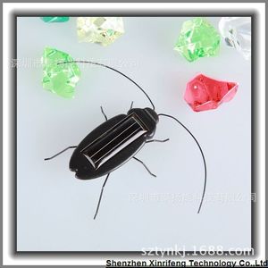 ของเล่นแมลงสาบพลังงานแสงอาทิตย์ 45x25x20 มม. สีดำ รูปทรงสัตว์ ของเล่นวิทยาศาสตร์เพื่อการศึกษาสำหรับเด็ก - Product Image 1