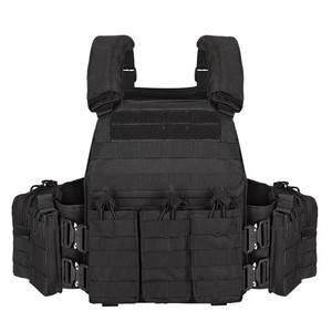 Oxford màu đen không thấm nước chiến thuật vest nhanh chóng phát hành khóa lưới an ninh trọng tấm tàu sân bay cop Pouch cross-phù hợp với Đào Tạo - Product Image 1