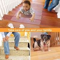 Bande adhésive transparente en silicone antidérapante, résistante à l'usure, autocollants pour marches d'escalier, bandes de sécurité en PVC mat pour usage intérieur/extérieur