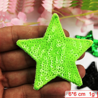 Vente en gros de patchs en sequins scintillants à repasser pour vêtements, étoiles, 6 cm, 12,5 cm, pour sacs, chapeaux, bricolage, enfants