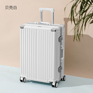 Amerikaanse Stijl Kaki Blauwe Maan Hoge Kwaliteit Koffer Handbagage Aluminium Frame Bagage - Product Image 4