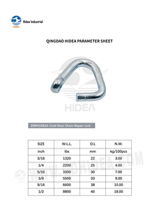 Eslabón de Reparación de Cadena de Acero al Carbono de Alta Resistencia Forjado en Frío, Accesorios de Reparación de Cadena de Alta Resistencia de 3/16"-1/2" para Conexión de Cadena - Product Image 5