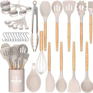 <span class=keywords><strong>THEONE</strong></span> Juego de Utensilios de Cocina de Silicona de Grado Alimenticio Ecológico de Diseño Moderno de 33 Piezas, Juego de Accesorios de Cocina Antiadherentes - Product Image 6