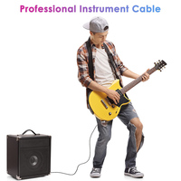 Werkseitig angepasstes 6M-Gitarrenkabel mit geräuscharmem Kabel 6,35mm Mono-Buchsen-Verlängerung kabel für E-Gitarre
