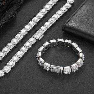 Pulsera de Cadena de Zirconia de 12mm Estilo Hip Hop, Diseño Rock Sugar, para Hombre y Mujer, Joyería de Moda, Marca Tanjing - Product Image 3