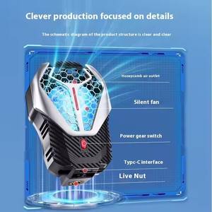 Vente en gros de pince arrière en alliage ABS + aluminium refroidissement rapide accessoires de radiateur de téléphone portable - Product Image 4