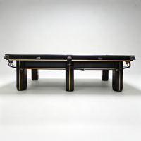 Table de billard professionnelle chinoise PUSHIZHE 8 boules, 9 pieds, ardoise naturelle, cadre en bois massif, poches en cuir, pour usage domestique ou en club