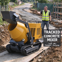 Prix super bas – Camion malaxeur à béton sur chenilles tout-terrain, petit malaxeur à ciment, benne malaxeuse pour chantier de construction