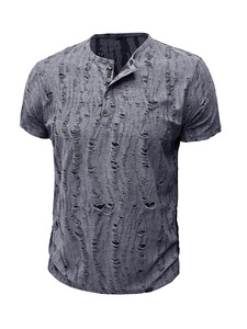 2025 Nam Cổ Điển 180G Ngắn Tay Áo Cotton Pha Trộn Polyester Thoáng Khí Lỏng Phù Hợp Với T-Shirt Với Nhân Vật Logo - Product Image 3