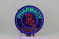 Borde redondo 80*80cm LED Farmacia Cruz Signos Pantalla LED para exteriores Programa de pantalla Video sexy