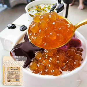Perla ámbar en <span class=keywords><strong>polvo</strong></span>, perlas redondas <span class=keywords><strong>de</strong></span> <span class=keywords><strong>tapioca</strong></span> cocidas con azúcar negro para té <span class=keywords><strong>de</strong></span> leche <span class=keywords><strong>de</strong></span> perlas envasadas en bolsa - Product Image 2