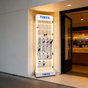 Accessoires mobiles LED personnalisés pour sols, PMMA simple face 360° °   Support rotatif en acrylique pour présentoir <span class=keywords><strong>de</strong></span> câbles, prises, chargeurs <span class=keywords><strong>et</strong></span> adaptateurs - Product Image 2