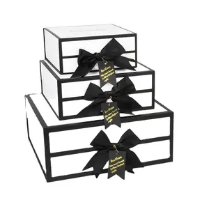 豪华定制标志印刷设计伴娘求婚礼品盒套装折叠盒