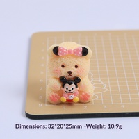 Mignon ours en résine écologique en trois dimensions, petit accessoire, cadeau d'affaires, ornements