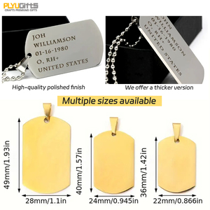 Fabricante de artesanías de metal, etiquetas de perro dobles personalizadas, silenciador, gomas redondas de silicona, etiquetas de identificación, juego de silenciador completo con cadenas de bolas - Product Image 5