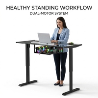 Bureau de jeu en aluminium AOR en gros avec design moderne, plateau en verre transparent, support pour ordinateur, hauteur réglable et extensible