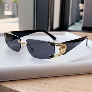 Nuevas Gafas de Sol Unisex sin Marco, Estilo Europeo Americano, Protección UV400, de Alta Gama, Transfronterizas, Modelo <span class=keywords><strong>Libro</strong></span> Rojo Pequeño - Product Image 2