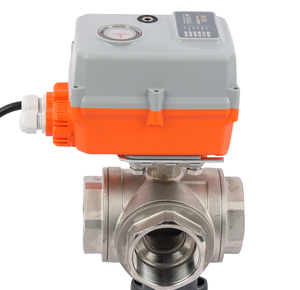Válvula de Bola Motorizada de Acero Inoxidable de 3 Vías, 240V, para Agua, Alta Temperatura, OEM Personalizable - Product Image 1