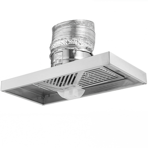 Hotte aspirante double à double aspiration latérale en acier inoxydable pour cuisine professionnelle, usage hôtelier, avec débit d'air élevé - Product Image 5