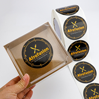 Autocollant rond personnalisé en vinyle adhésif imperméable pour sceller les boîtes à emporter, avec logo de marque, pour l'étiquetage des emballages alimentaires des restaurants