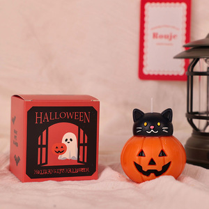 Bougie parfumée créative Halloween en forme de citrouille, chat, fantôme, cœur, décorations, cadeau de festival, bougies aromatiques en gros - Product Image 5