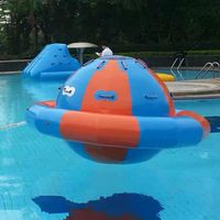 Bouée gonflable Saturne, jouet aquatique gonflable UFO Gyro en PVC pour parc aquatique, lac, plage, équipement de jeux aquatiques