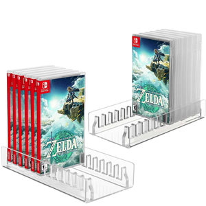 Acrylic 12 trò chơi hiển thị giá lưu trữ <span class=keywords><strong>video</strong></span> tổ chức đứng cho ps5 PS4 & PS3 màu xanh Trò chơi thẻ trường hợp lưu trữ trò chơi hộp hiển thị - Product Image 1