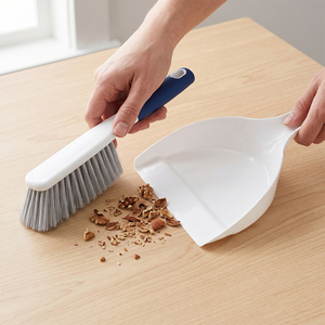 Ensemble balai et pelle portable 2 en 1, matériau PP, léger, design compact, brosse de nettoyage <span class=keywords><strong>pour</strong></span> poils d'animaux, <span class=keywords><strong>pour</strong></span> la maison et la cuisine - Product Image 1