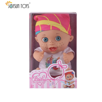 Poupée bébé JOYSUN TOYS pas chère, en PVC, 8 pouces, réaliste, chantante, mini, corps souple, musicale, clignotante, échelle 1:8, certifiée STEM EN71