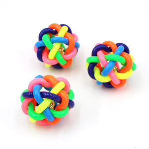ของเล่นยางสำหรับสุนัขพร้อมกระดิ่งสีรุ้ง - Product Image 2