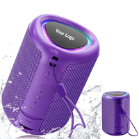 Enceinte Bluetooth portable étanche IPX5, son HD 15W avec basses profondes, stéréo TWS, lumière LED pour camping en extérieur, plage, piscine, douche