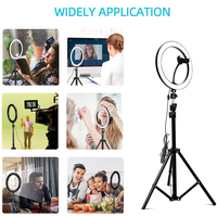 Kit Pencahayaan Fotografi LED Ring Light 10 Inch dengan Tripod Stand, Tongsis, dan Holder Ponsel untuk YouTube, Fotografi, Video, dan Makeup