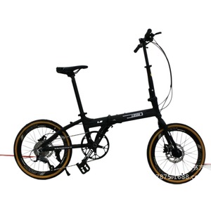 L8 20-Inch Aluminum Alloy Folding <b>Bike</b> 9-Speed Disc Brakes Lightweight Commuter <b>Bike</b> - Product Image 5