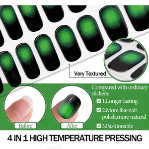 Großhandel hochwertige Nagelkunst-Aufkleber NG200197 halbgebackene UV-Gel-Nagelstreifen