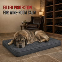 Matelas orthopédique pour chien Wine Room avec confort matelassé et housse ajustée imperméable amovible