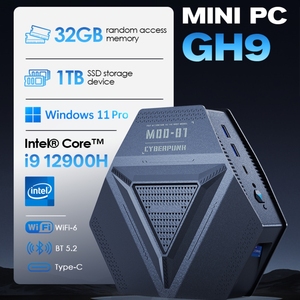 Thế Hệ 12th Intel Core I9 12900H Mini <span class=keywords><strong>PC</strong></span> Wifi 6 DDR3 RAM 64GB Hỗ Trợ Windows Ubuntu HDMI 4K Chơi Game Máy Tính Để Bàn Mini <span class=keywords><strong>PC</strong></span> - Product Image 2
