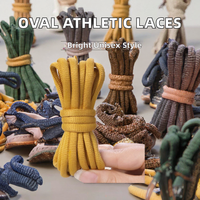 Lacets de chaussures ovales en polyester GON22, lacets ronds de style classique