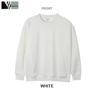 Sudadera de cuello redondo de algodón peinado de 450G, forro polar, peso pesado, proveedor personalizado de ropa para hombre, MOQ 2 piezas - Product Image 3