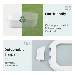 Tempered Opal kính kín thực phẩm <span class=keywords><strong>container</strong></span> mát khóa nắp nhà bếp công cụ phần gạo bữa ăn trưa hộp trái cây lưu trữ bán buôn - Product Image 3