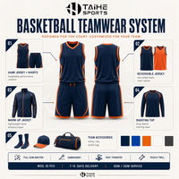 Ensemble de maillot de basket-ball tout noir en mesh, manches courtes, manches longues, t-shirt de compression à col rond, short assorti, personnalisé, 100% polyester