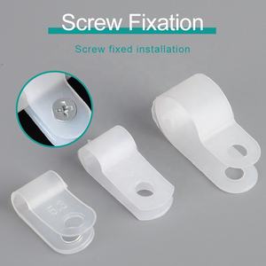 Nylon <strong>Plastic</strong> Fixed Cable <strong>Clip</strong> White Black Electrical Accessories ROHS Solar Panel Cable <strong>Clip</strong> <strong>Plastic</strong> R-shaped <strong>Plastic</strong> <strong>Clip</strong> - Product Image 2