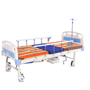 Lit médical manuel Hongtong en acier inoxydable multifonctionnel pour usage médical à domicile - Product Image 4