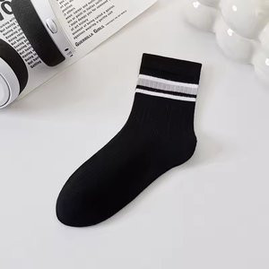Wholesale Fashion Men's Bamboo Cotton Athletic Crew <b>Socks</b> Custom LOGO <b>High</b> Quality Jacquard Sports <b>Socks</b> Wholesale - Product Image 1