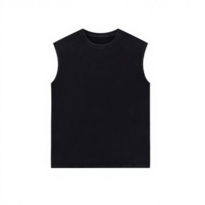 เสื้อกล้ามผู้ชายสำหรับฤดูร้อน ผ้าฝ้าย 100% ทรงหลวม ไม่มีแขน รับผลิตตามสั่ง พร้อมสกรีนโลโก้ด้านหน้า ระบายอากาศได้ดี แห้งเร็ว ขายส่งจากโรงงาน - Product Image 1