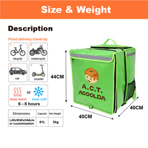 Promosyon termal çanta gıda teslimat yalıtımlı Pizza taşıma çantası teslimat çantası sırt çantası gıda - Product Image 2