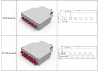 Kotak terminal pemasangan rel DIN, kotak OTB ODB 6 12 24 48 port inti LC Adapter Panel Patch Fiber Optik