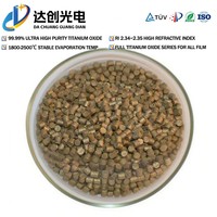 Titanium Monoksida TiO Kemurnian Ultra Tinggi Daya Serap Rendah 99,99% untuk Filter Optik Pita Sempit Vis-NIR Deposisi Vakum E-Beam