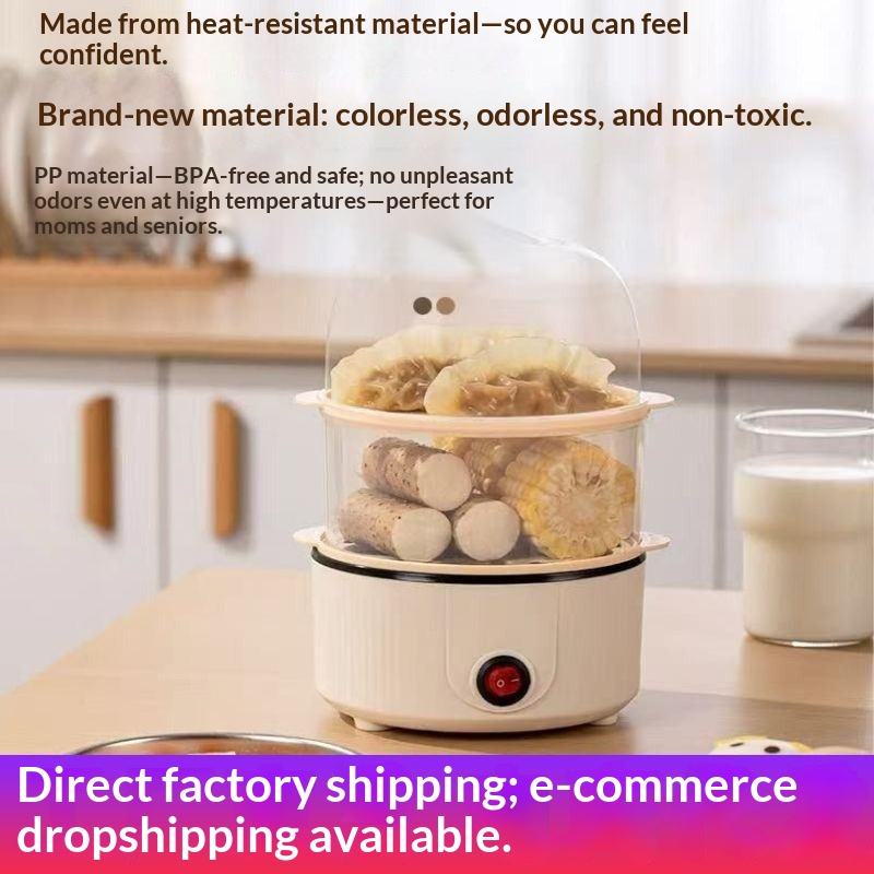Shut Off Black/color Electric Multi-Function Kitchen Steamer Egg Cooker Dry-Boil Protection ...